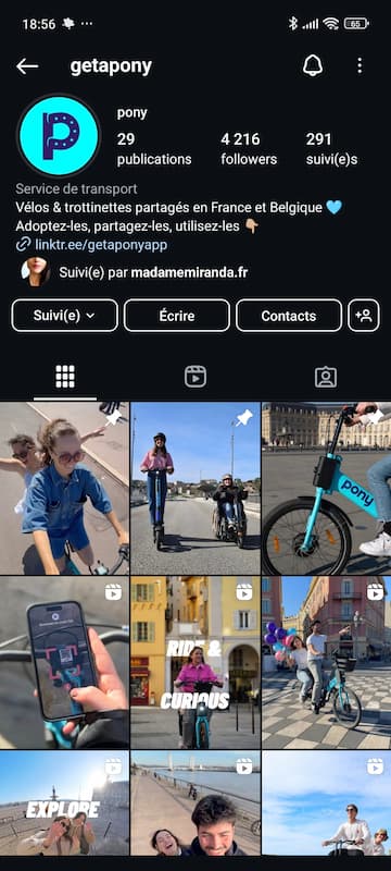 compte instagram getpony