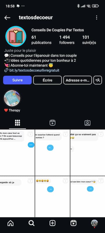 compte instagram textoducoeur